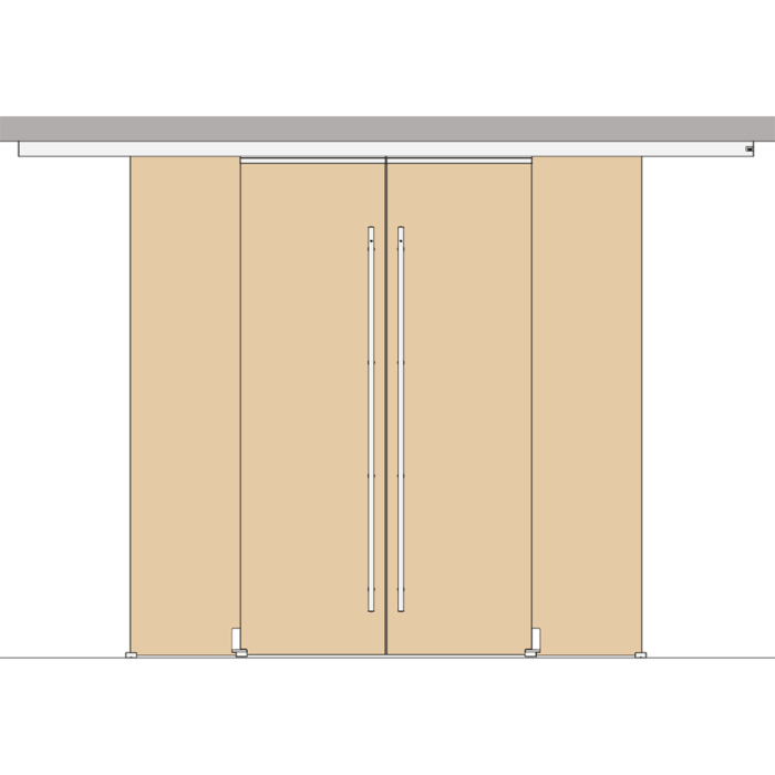 Holzschiebetuerbeschlag MUTO Telescopic - Deckenmontage