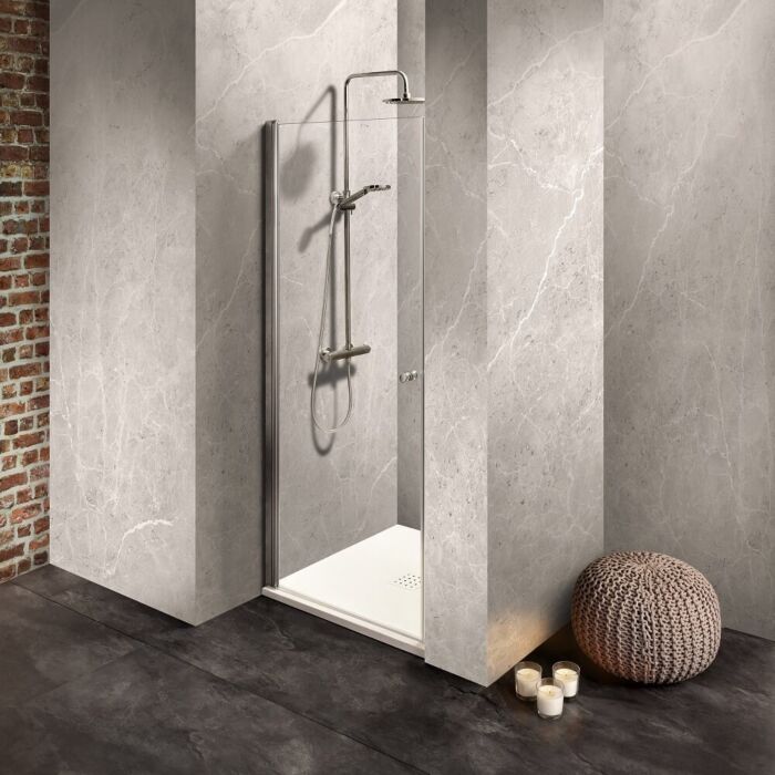 Nischendusche Echtglas mit MAXIMA Duschbeschlagtechnik