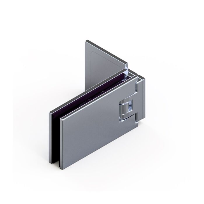 KL-megla Milano Pur Duschtürband Glas an Wand 90°