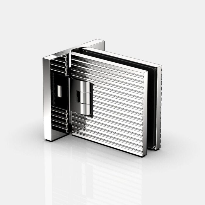 PS Flamea+ Linea Duschtuerpendelband Glas-Wand 90° in glanzverchromt