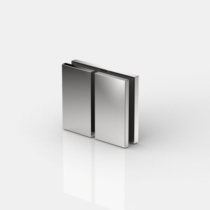 Pontere+ Winkelverbinder Glas an Glas 180° in glanzverchromt