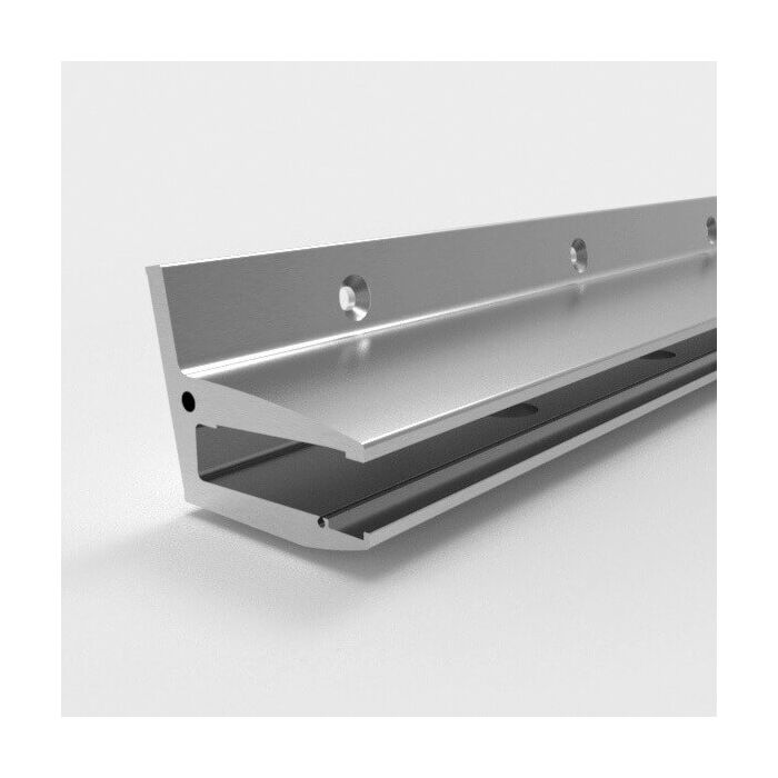 Wandprofil in Aluminium silberfarbig
