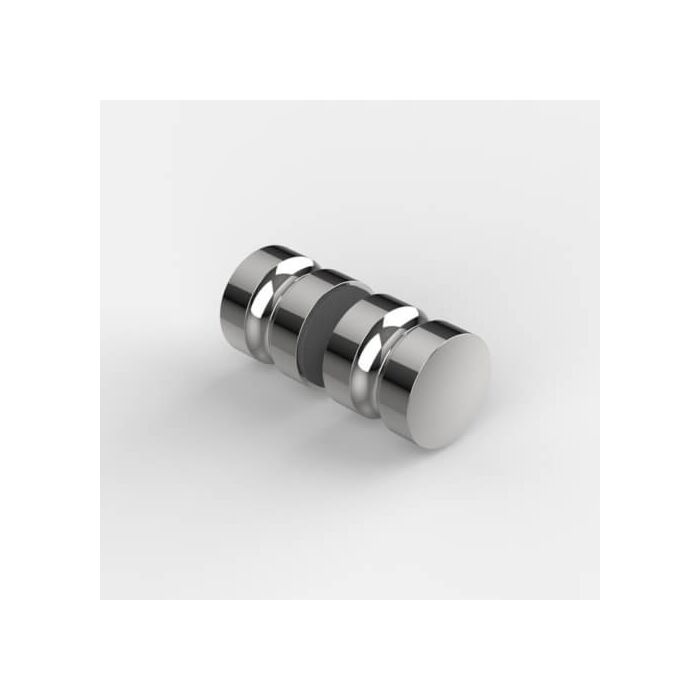 Knopfpaar rund Drm. 32 mm für Duschen in glanzverchromt