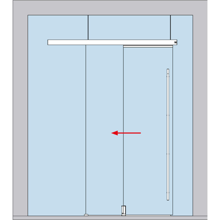 Schiebetuerbeschlag MUTO Telescopic Set 10 - Glas an Glas
