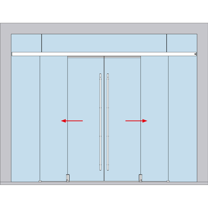 Schiebetuerbeschlag MUTO Telescopic - Glas an Glas