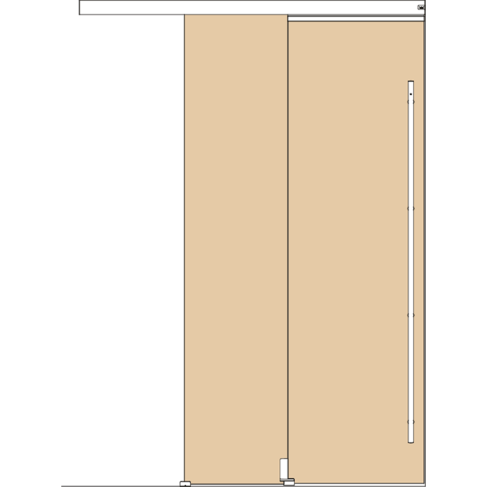 Holzschiebetuerbeschlag MUTO Telescopic - Wandmontage