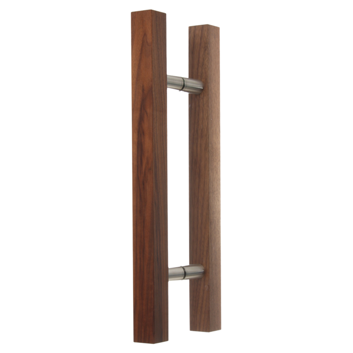 Türgriffpaar aus Holz - Griffbereich eckig 40 x 40 mm