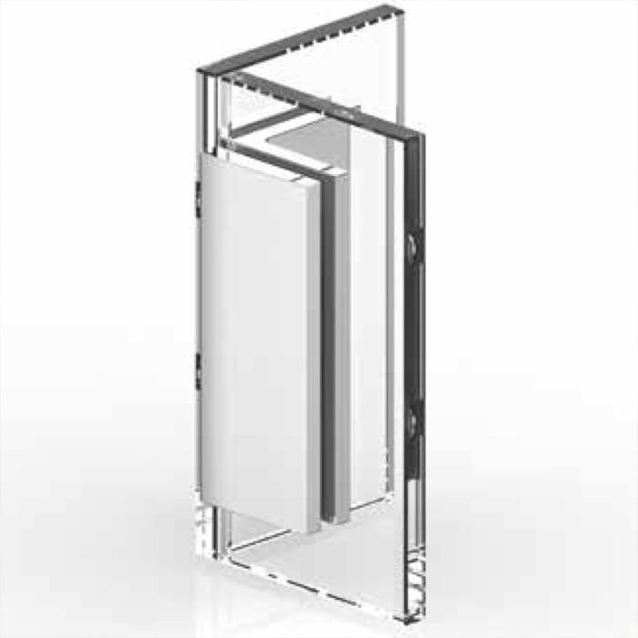 TURA Winkelverbinder Glas an Glas 90°