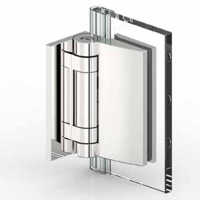TURA Duschtürband Glas an Wand 90°