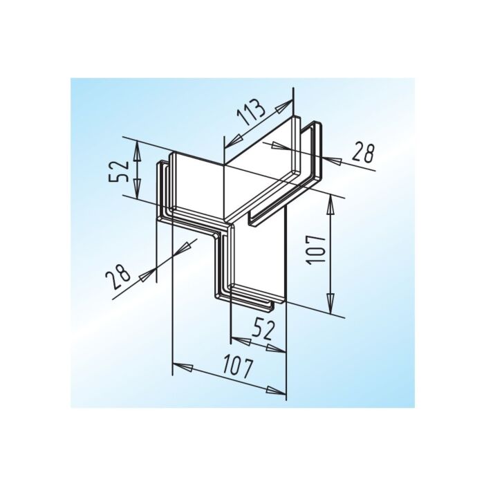 WSS Winkelverbinder PT 65 mit einseitiger Aussteifung