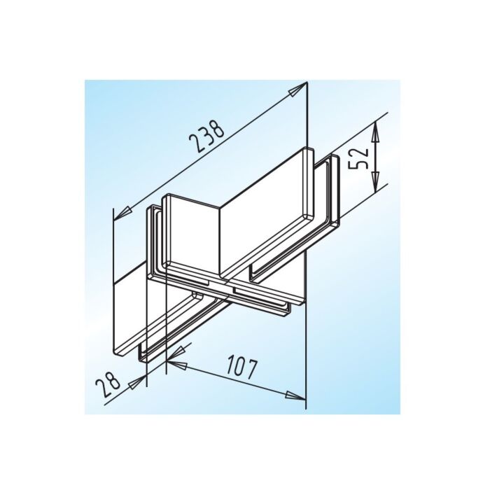 WSS Oberlichtverbinder PT 71.2 mit beidseitiger Aussteifung