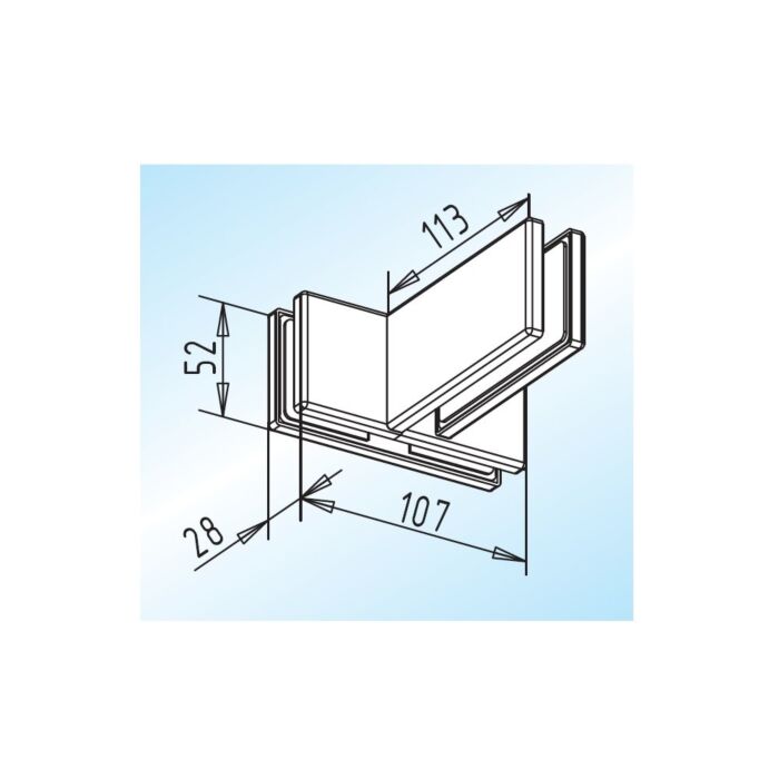 WSS Oberlichtverbinder PT 71 mit einseitiger Aussteifung