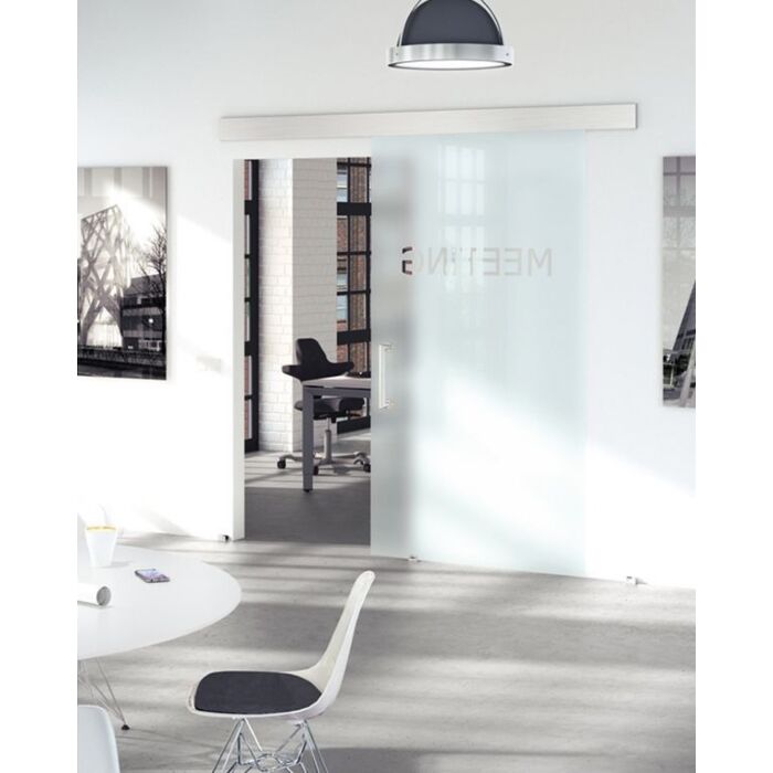Glasschiebetuer mit PURA 150 zur Wandmontage