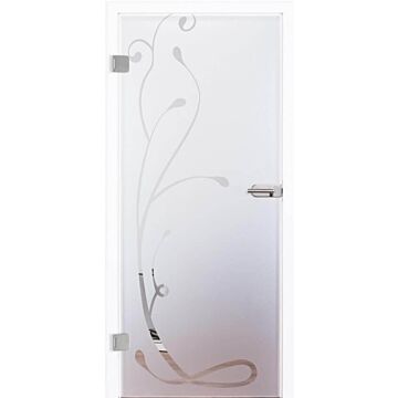 Glastür aus Klarglas mit Motiv Spring