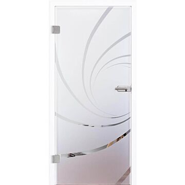 Glastür aus Klarglas mit Motiv Spectre