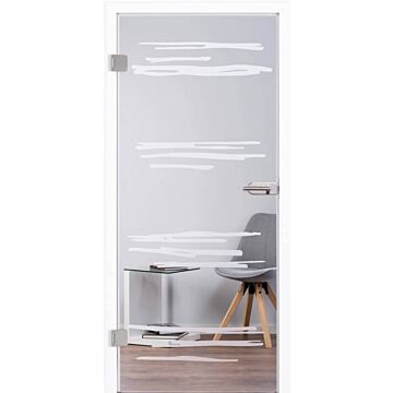 Glastür aus Klarglas mit Motiv Mali