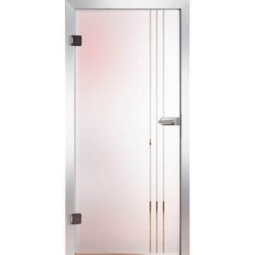 Glastür aus Klarglas mit Motiv Lines