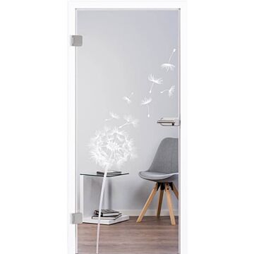 Glastür aus Klarglas mit Motiv Blowball II