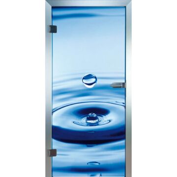 Glastür Deep Blue