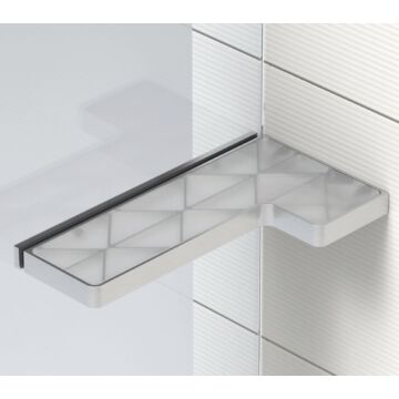 Duschablage, Gas an Wand 90°