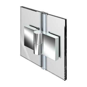 Nivello Duschband fuer Glas an Glas 180 Grad, DIN links, in glanzverchromt