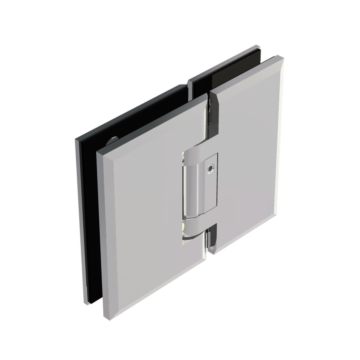 Chalet PT Pendeltuerband eckig Glas an Glas 180°, für 10mm Glasdicke - mit 90° Feststellung