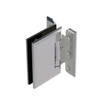 Chalet PT Pendeltuerband eckig Glas an Wand 90°, für 10mm Glasdicke - ohne Feststellung