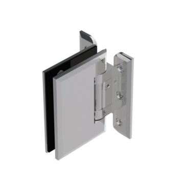 Chalet PT Pendeltuerband eckig Glas an Wand 90°, für 10mm Glasdicke - mit 90° Feststellung