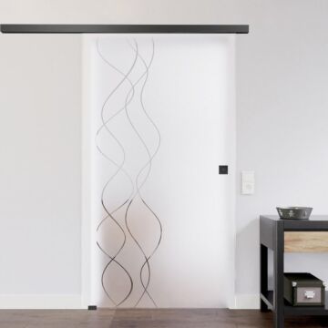 BASIC Glasschiebetür Waves - Smart Line Soft zur Wandmontage