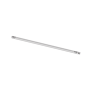 SIMONSWERK Stabilisationsstange Glas-Wand, eckig, Länge 1.086 mm, Achsabstand 1.000 mm