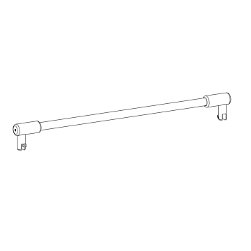 SIMONSWERK Stabilisationsstange Glas-Glas, rund, Länge 1.200 mm
