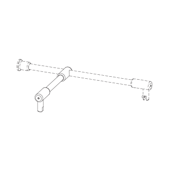 SIMONSWERK T-Stück für Stabilisationsstange, rund, Länge 271 mm