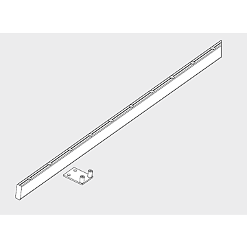 MUTO Comfort L 80 Adapterprofil für Holzflügel inkl. Wandtaschen-Bodenführung, 1.460 mm lang