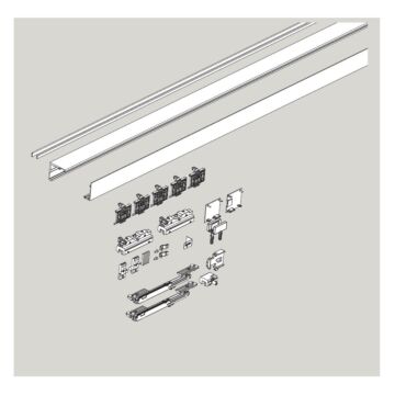 DORMA MUTO Comfort M 60 Schiebetuerset zur Deckenmontage mit Dormotion-Einheiten (SoftStop)