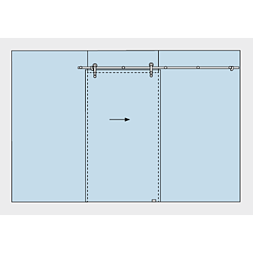 DORMA Manet Compact 6.1 Schiebetürset mit versenkten Punkthaltern