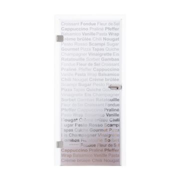 Glastür aus Klarglas mit Motiv Cucina