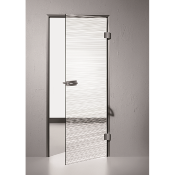 Glastür Keramika Fine Line Horizontal - mit Siebdruck, maßgefertigt