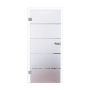 Glastür aus Klarglas mit Motiv Slim