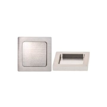 eckiges Griffmuschelpaar 70 x 70 mm in Edelstahloptik