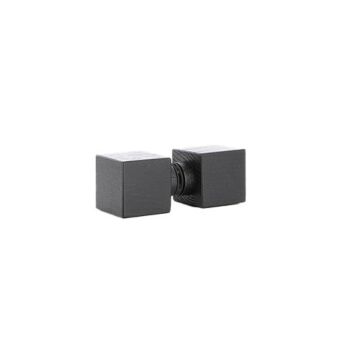 Würfelgriff quadratisch - 40 mm aus Eiche schwarz
