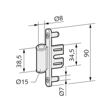 WSS Atelier FR Rahmenteil fuer Stahlzarge und zum Aufschrauben