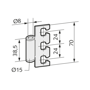 WSS Atelier FR Rahmenteil fuer Stahlzarge VN 7608_120 mm