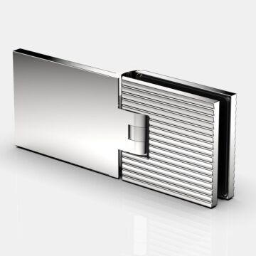 Flamea+ Linea Pendeltürband für Dusche, Glas an Wand 180°, in glanzverchromt