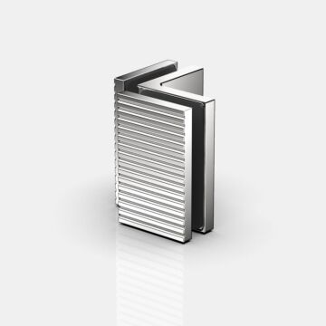 Flamea+ Linea Winkelverbinder Glas an Glas 90° von Pauli+Sohn, in glanzverchromt