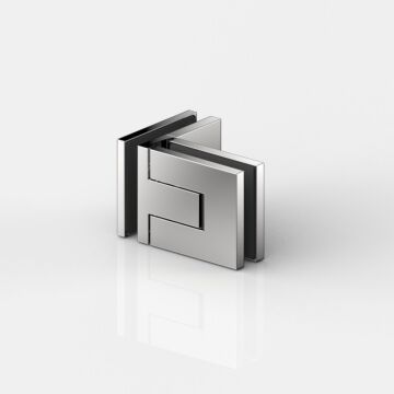 Flamea pro mini Duschtürpendelband Glas an Glas 90° Nr. 8334, glanzverchromz