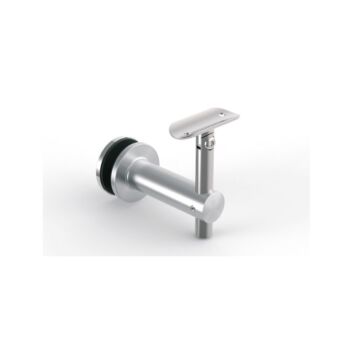 Handlaufträger, variabel, für Rundrohr-Handlauf mit Durmesser 42,4 mm, für Ganzglasgeländer, aus Edelstahl A2
