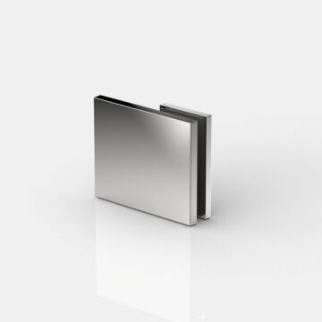 Pontere+ Längsverbinder Glas an Wand 180° in glanzverchromt
