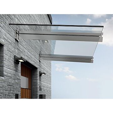 Einbaubeispiel - P+S Vordachsystem mit Schwertern Typ S-04 mit 2-Achsen-System