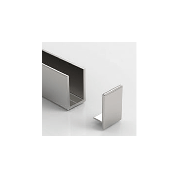 Endkappe mit U-Profil 8841, Aluminium naturfarbig eloxiert, glänzend