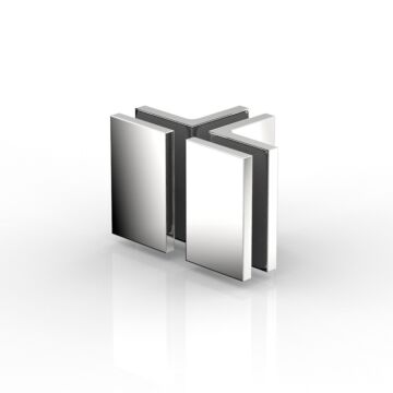 Flamea+ Winkelverbinder 2x90°Glas an Glas, für Festteile als T-Verbinder